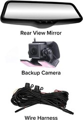 Rear View Mirror with 10″ LCD Screen & 1080p Dash Cam + 1080p Backup Camera