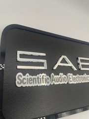 SAE Scientific Audio Electronics Custom Made Wood And Acrylic Sign