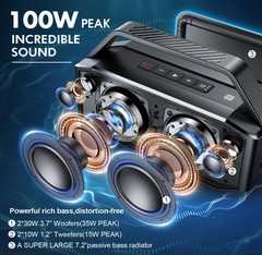 W-KING D9 Portable Loud Bluetooth Speaker 100W Max Waterproof Outdoor Speakers