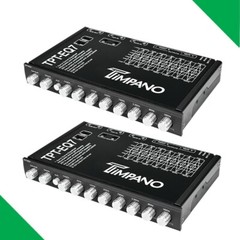 2x Timpano TPT-EQ7 7 Band 1/2 Din Graphic Car Audio EQ Front Rear + Sub Output