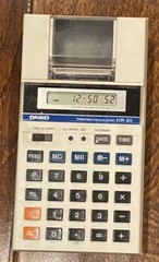 70s VINTAGE CASIO HR-20 PRINTING CALCULATOR WITH CALENDAR MADE IN JAPAN RARE