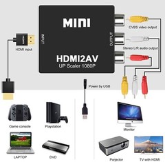 HDMI To RCA AV Adapter Converter Cable CVBS 1080P Composite Video Audio