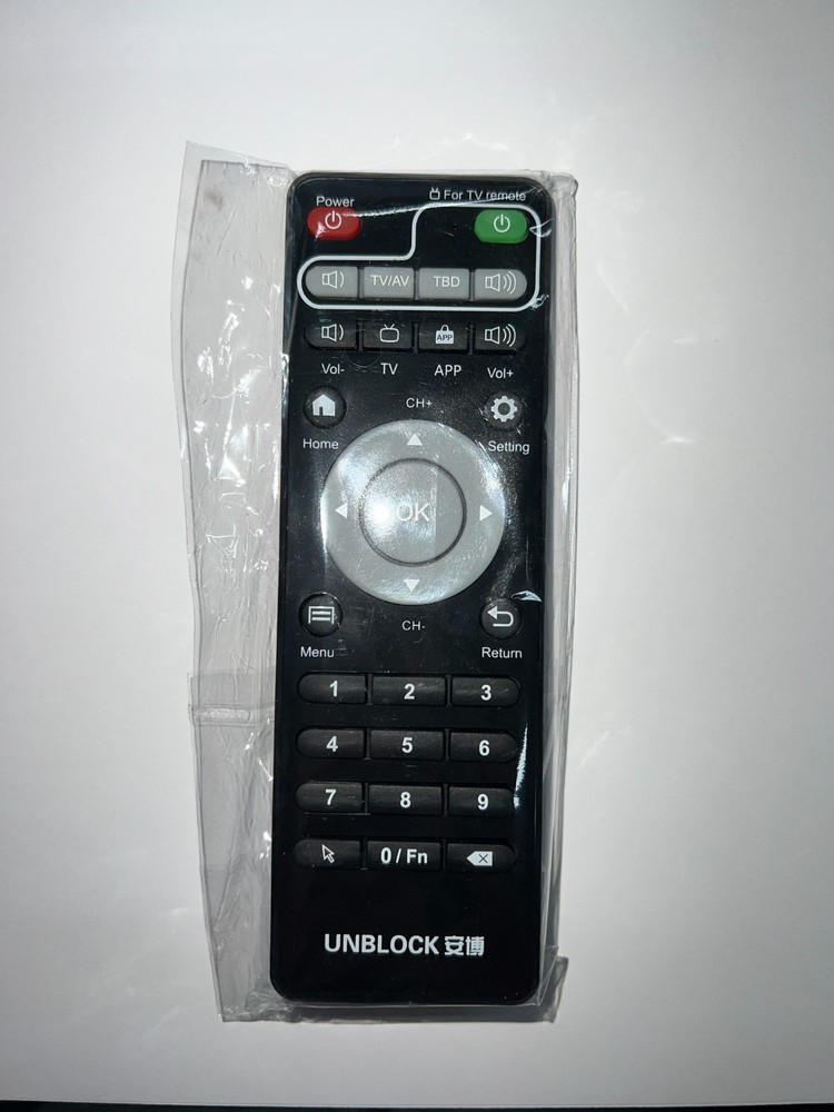 Original Unblock Tech TV Box 安博盒子遥控 IR Remote Controller 100% compatible