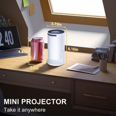 Mini Projector with WiFi & Bluetooth 5.4, Android 14, 4K/8K Support, Apps