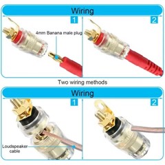 8* Amplifier Speaker Terminal Binding Post Banana Plug Gold Plated Socket 4mm