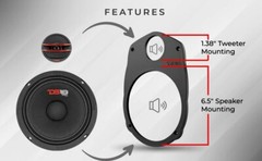 DS18 MP69 High Density Abs 6×9 to 2- Way 1 X 6.5 and 1 x Tweeters Adapter Single