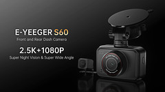 2.5K Dual Dash Cam Front & Rear, 2560P Mini Car Camera, Night Vision, G-Sensor,