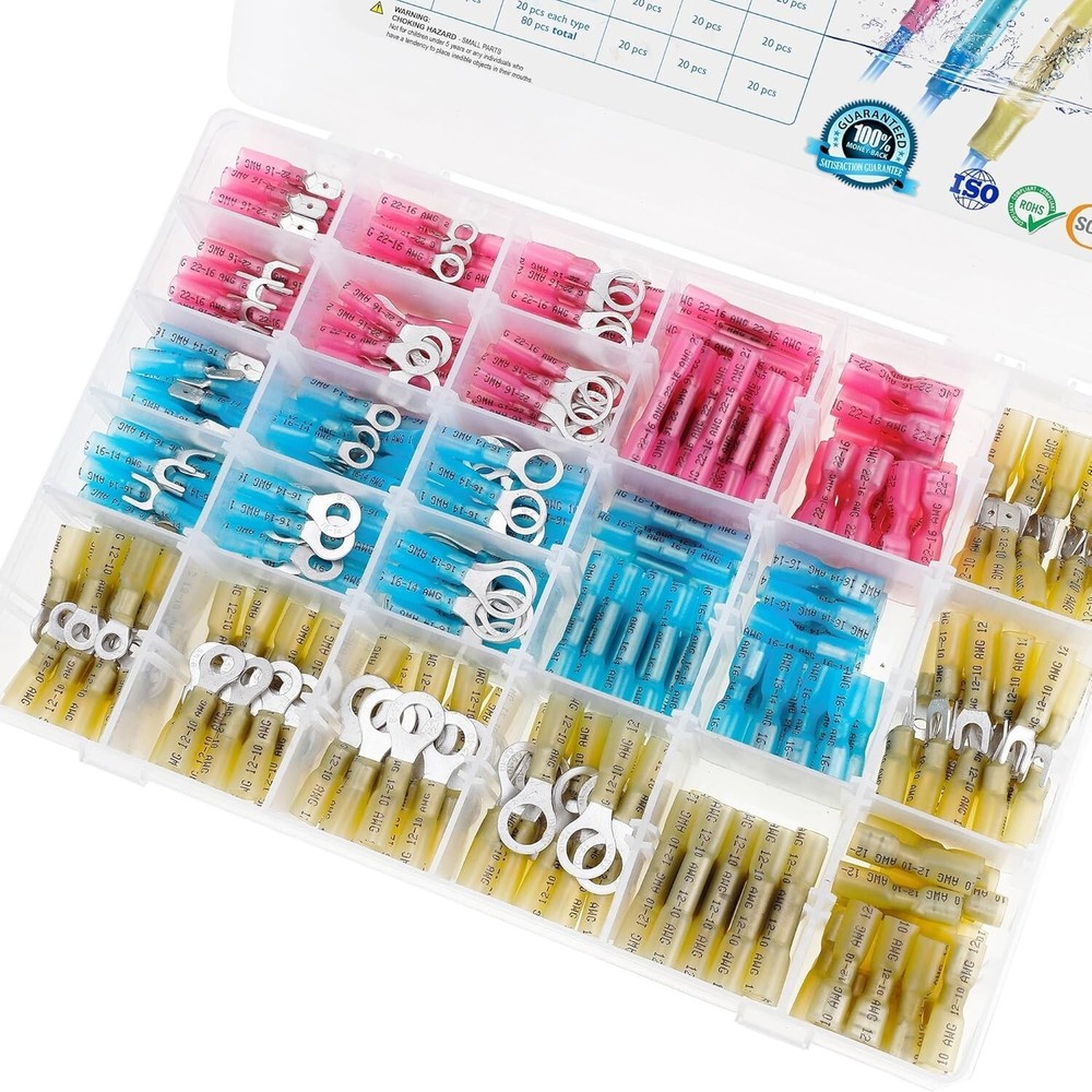 Heat Shrink Wire Connectors, Waterproof Automotive Marine Electrical Terminals K
