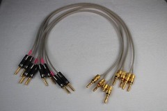 Qed Silver Special 25th anniversary edition Speaker Cable ( 4pc-2ft. ) mad in UK