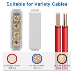10PCS 4 AWG Wire Connector Nut Kit, 1 in 1 Out 100A 8-4 Guage Splicing Screw