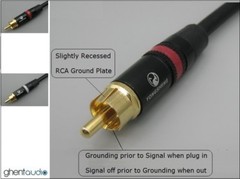 A12 — ghentaudio Silver-plated Star Quad RCA/Phono HiFi Audio Cables (Pair)
