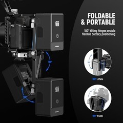 Foldable V Mount Battery Plate with Arca Base