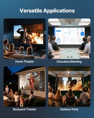 VEVOR Projector Screen 150 inch 16:9 4K 1080 HD Wall Mounted Projection Screen