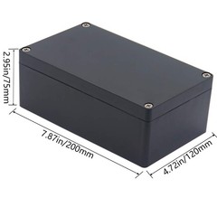 Project Box ABS Plastic Black Electrical 7.87″x4.72″x2.95″,