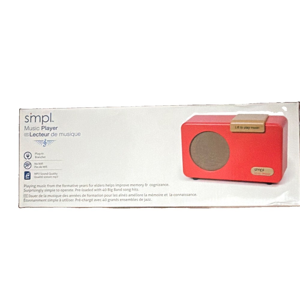 SMPL Music Player – Elderly/Dementia easy to use and pre-programmable