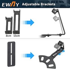 Spare Tire Reverse Backup Camera for Jeep Wrangler JK Compass 2007-2018, Adjusta