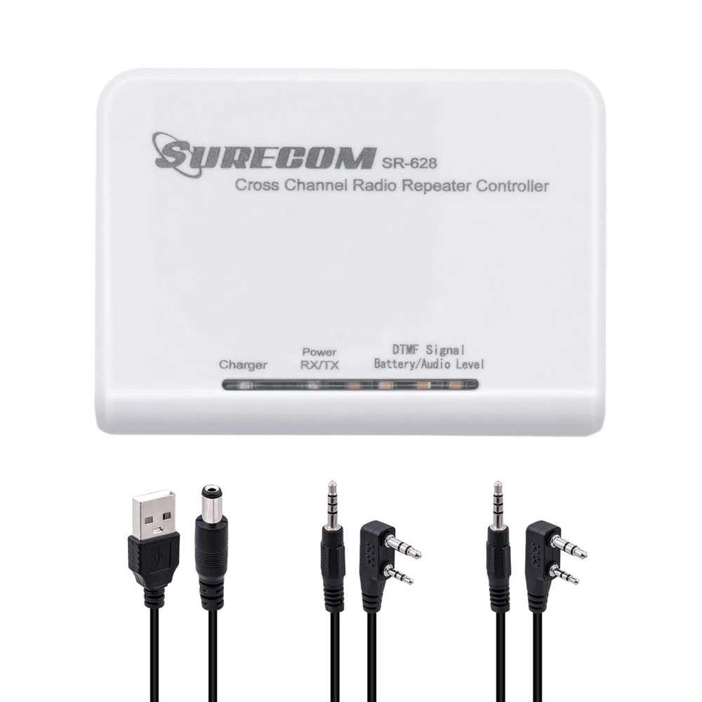 SR-628 Cross Band Duplex Repeater Controller with 2 X K Plug 46-K Cable for Kenw