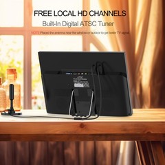 Portable TV 15.6 inch FHD 1080P IPS Screen HDMI USB VGA Black othoig Small Flat