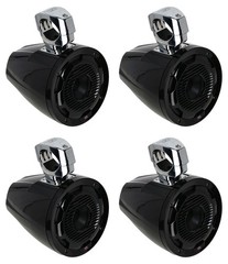 (4) MTX WET8CWB 8″ 200w Compression Driver Marine Boat Wakeboard Tower Speakers