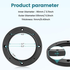 4 Inch Speaker Spacer Adapter Ring Mounting Bracket 4 PCS, Auto Car…