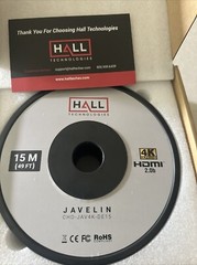 Hall Research CHD-JAV4K-DE15 15m/49ft 18Gbps 4K Javelin Active Plenum HDMI Cable