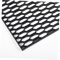 47″x16″ ABS Plastic Universal Car Grill Mesh, Honeycomb 10x25mm Black