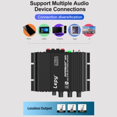 Desktop HIFI Amplifier: 2.1 Ch Bluetooth 5.0, USB/RCA & 4-8Ω Impedance