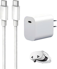 For Oculus Quest 3S 3 2 Charger, 20W VR Fast Charging Cable USB C (ETL Listed)