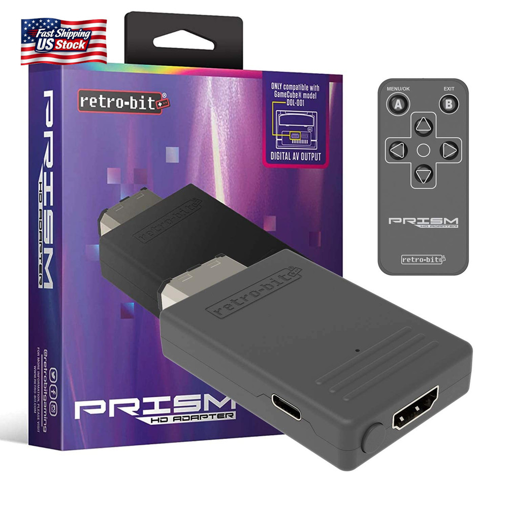 Retro-Bit Prism HDMI Adapter for Gamecube – AV to HDMI Converter/Upscaler for 10