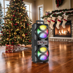 3000W Portable Bluetooth Speaker Sub Woofer Heavy Bass Sound System Party+Remote