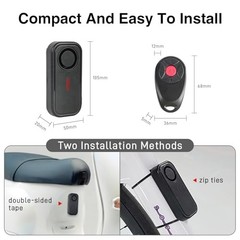 113dB Car Alarm System Anti-Theft Bike Alarm IP66 Waterproof Vibration Sensor