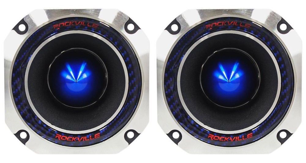 Pair Rockville RT4 2″ 240w Car Tweeters CEA Compliant Titanium Compression Horn