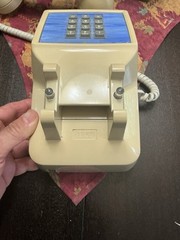 Vintage ITT Desktop Push Button Telephone Beige Landline Phone