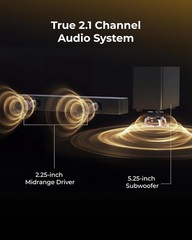240W Wireless Soundbar with Subwoofer, VoiceMX & BassMX, Ultimate Ap Sound