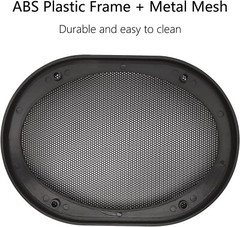 5″ x 7″ ABS Plastic Speaker Grills with Metal Mesh – Easy Install – 2Pcs