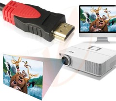 HDMI 25ft Cable Cord for HD TV LCD 3D DVD PS4 Xbox 1080p V1.4 High Speed Red US