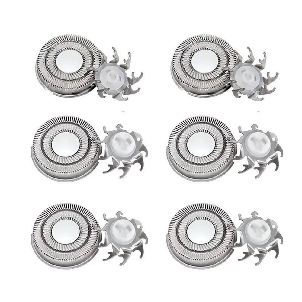 Replacement Shaver Heads for MAX-T Electric 1 Count (Pack of 6), Silver