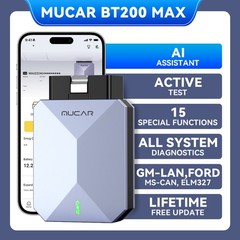 10PCS MUCAR BT200 MAX OBD2 Scanner AI Diagnostic Tool All Software Free Auto Vin