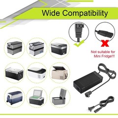 AC Adapte for 12V Cooler Refrigerator,Cord Power Cable for 12V Car Refrigerator