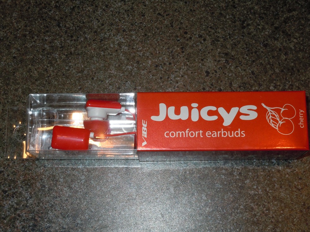 Vibe Juicys In-Ear only Headphones – Cherry Red