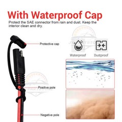 SAE to SAE Extension Cable Extension Cable 14AWG 16AWG Quick Disconnect Wire