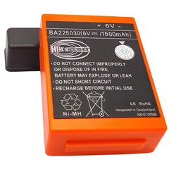 3 Pcs 1500mAh BA225030 6V Ni-Mh Battery For HBC Crane Remote Pump Truck Battery
