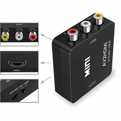 2 Pack RCA AV to HDMI HD Converter Composite CVBS Video Adapter Wii NES SNES