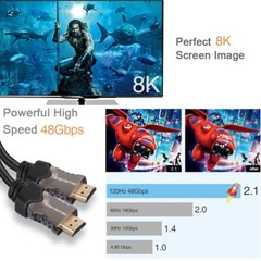 HDMI 2.1 Cable 48Gbps Support 4K@120Hz 8K@60Hz HD 3D HDMI Fiber Optic Cable Lot