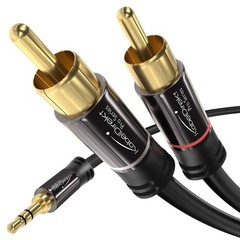 – RCA to Jack 3.5mm Adapter Cable – 15ft – Versatile Plug-and-Play Audio Cabl…