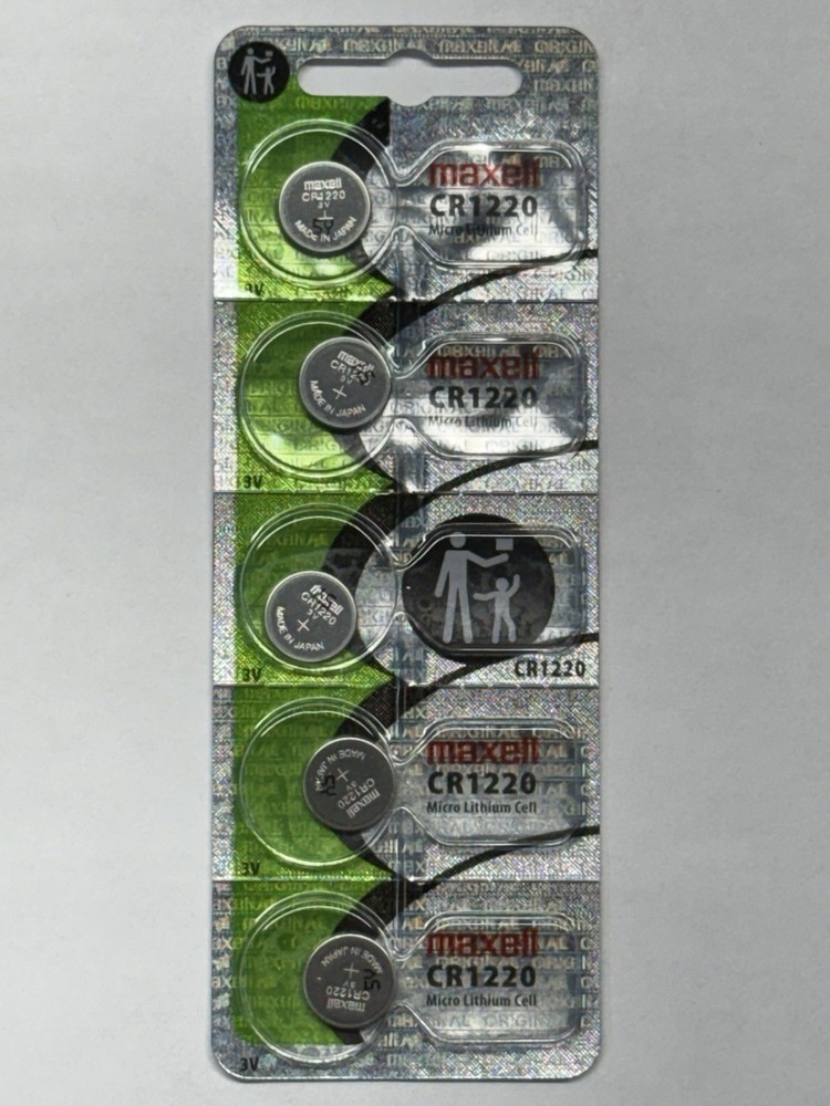 5 PACK MAXELL CR1220 LITHIUM 3V BEST BEFORE 06/2035 FRESH FREE SHIPPING USA