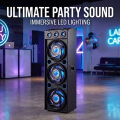 Bluetooth Triple 12” Woofer & 1” Tweeter Recording High-Performance PA Speaker
