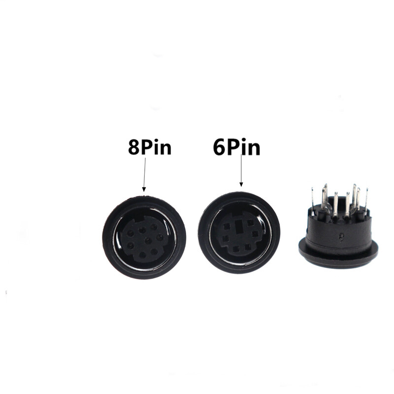 6Pin 8Pin Mini DIN Female Socket Adapter PS2 Jack Terminal PCB PC Computer Plug