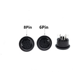 6Pin 8Pin Mini DIN Female Socket Adapter PS2 Jack Terminal PCB PC Computer Plug