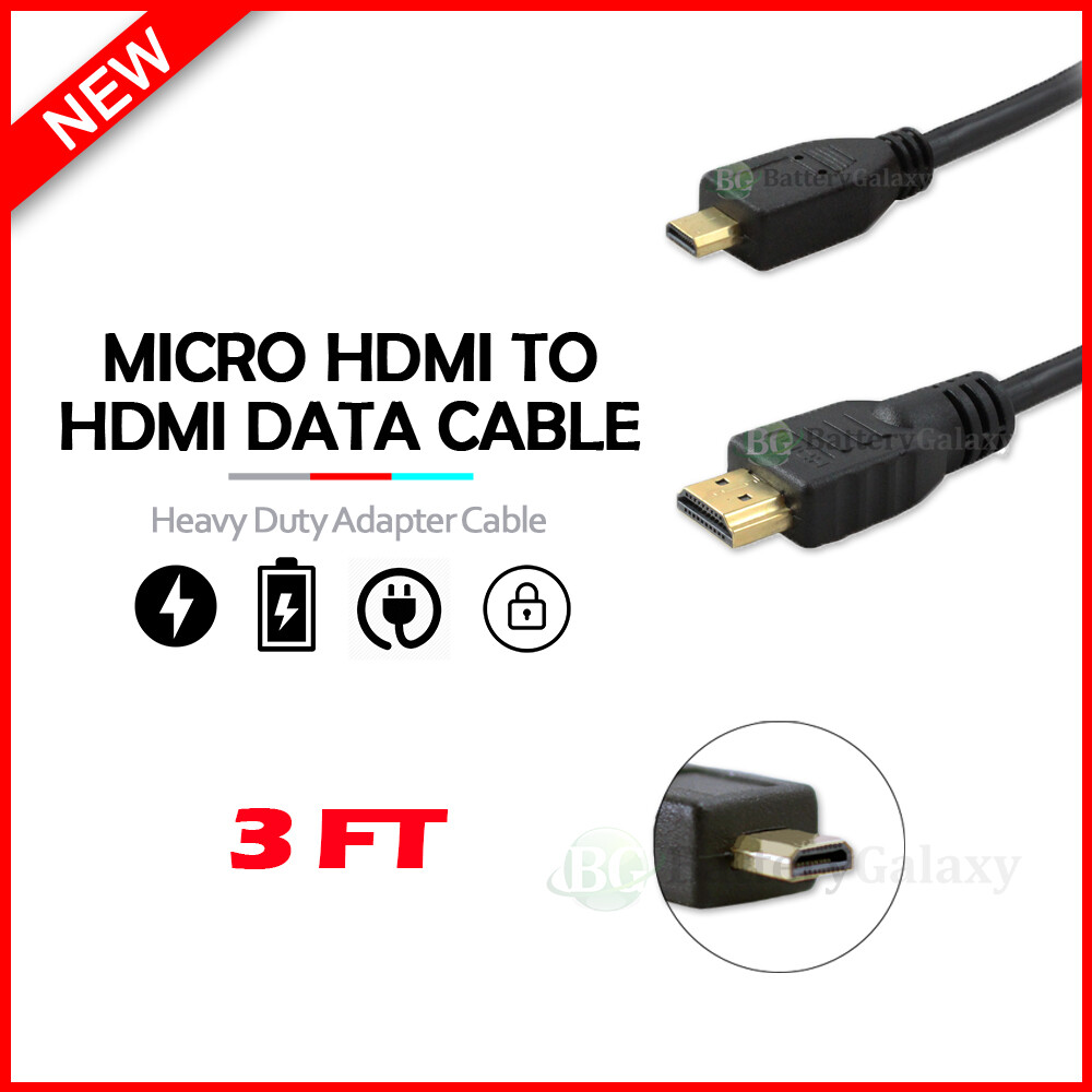 Micro HDMI to HDMI Cable Adapter Converter 4K GoPro HERO 7 6 5 4 3 Camera 60Hz